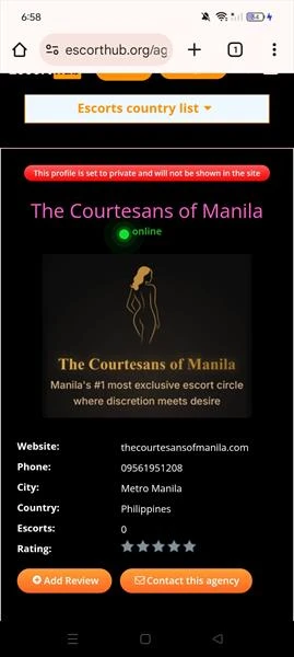 The Courtesans of Manila: Georgia, Escort, Manila