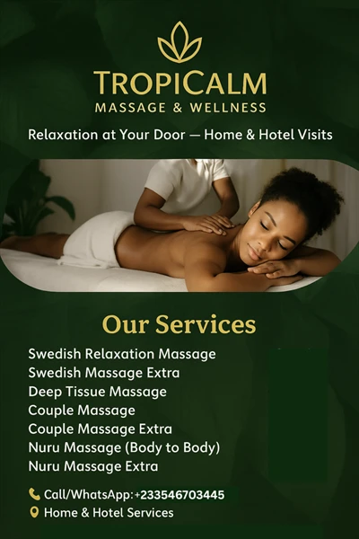 Nuru Massage, Escort, Accra