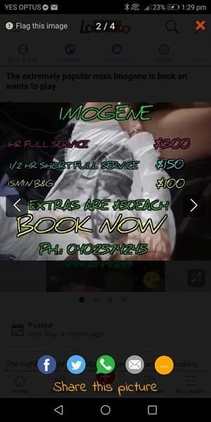 IMOGENE, Escort, Adelaide
