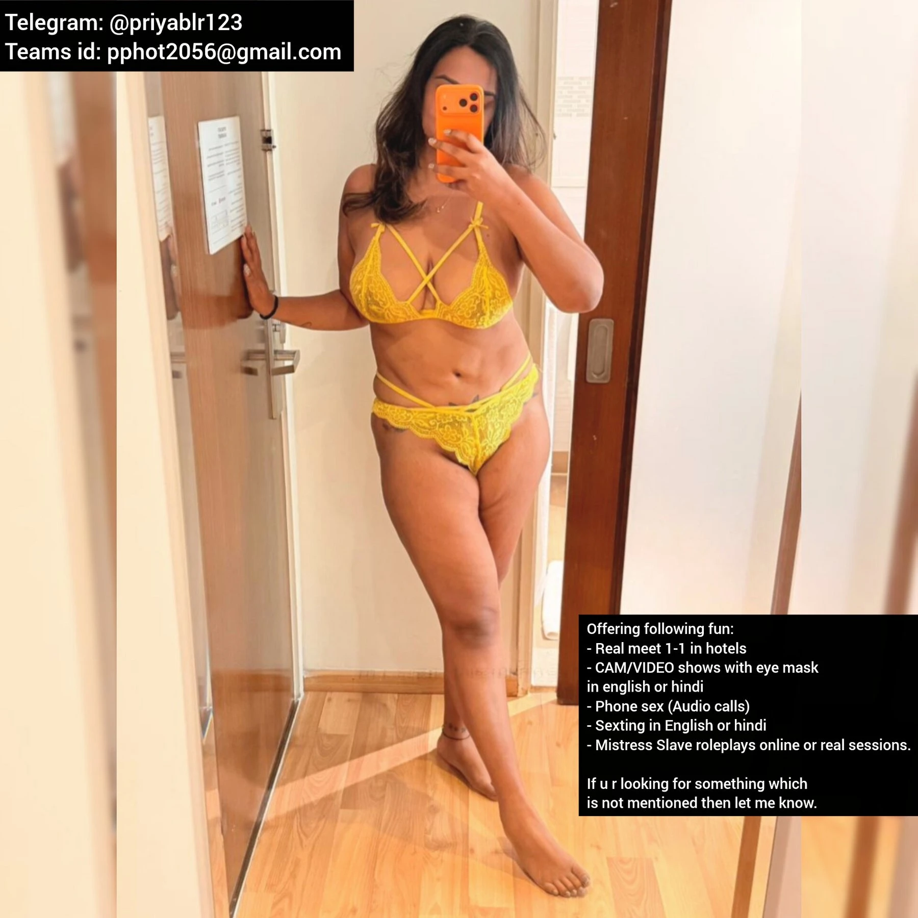 Piyaaa ur Real Seduction(Real & CAM) – Indian escort in Bangalore — 6 / 11