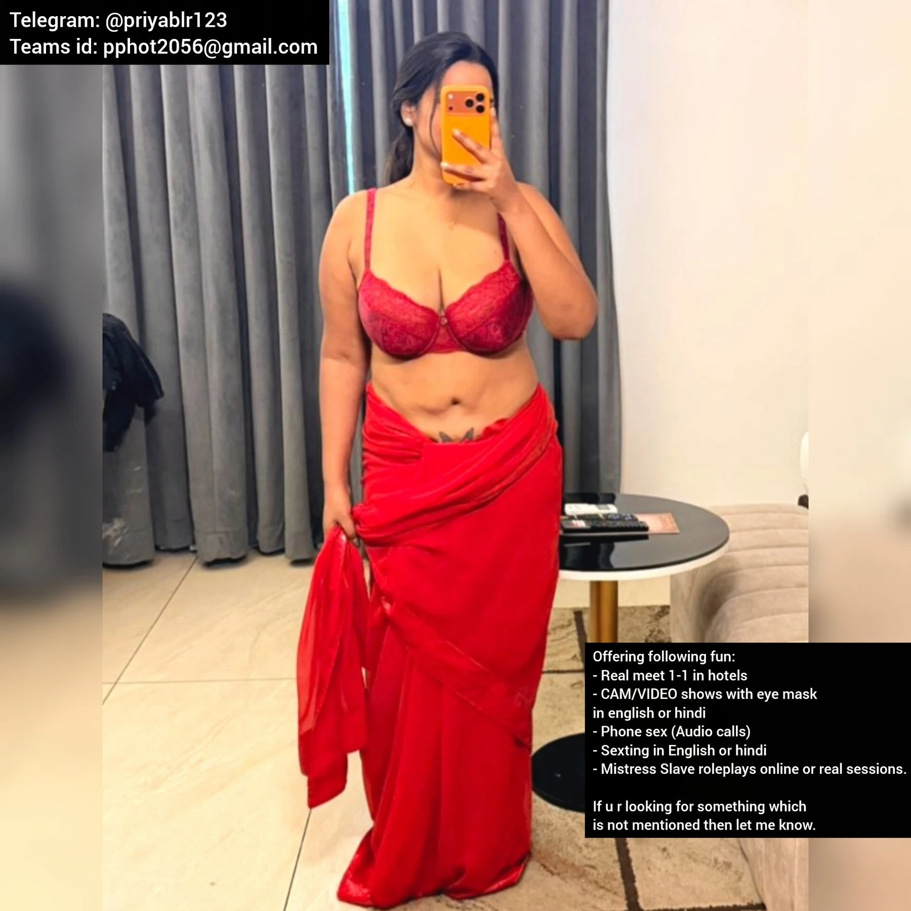 Piyaaa ur Real Seduction(Real & CAM) – Indian escort in Bangalore — 5 / 11