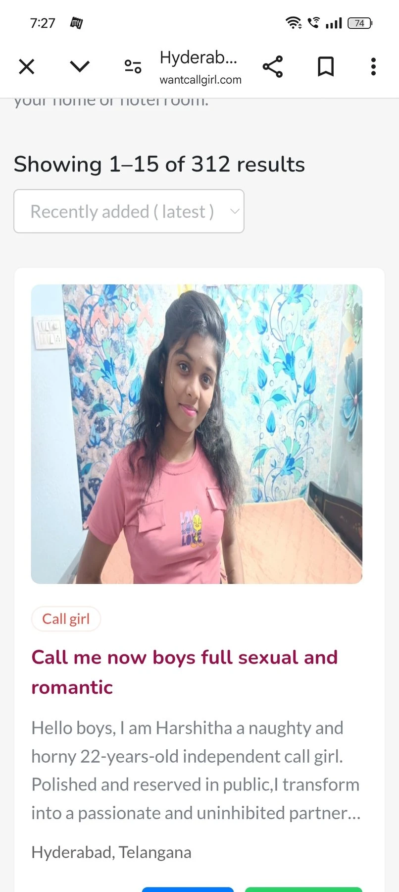 Harshitha – Indian escort in Hyderabad, Escort, Hyderabad